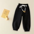 thumbnail image 4 of Zwiiyzr 2025 2-8 Years Old Unisex Toddler Jogger Pants Fleece Lined Kids Cotton Elastic Waist Winter Baby Sweatpants Black, 4 of 7