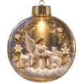 thumbnail image 2 of Cififendec Christmas Nativity Ball Ornament, Built in Warm Light Vivid 3D Nativity Scene Transparent Round Bauble for Xmas Tree Holiday Styling, 3.15", 2 of 8