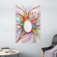 thumbnail image 1 of Abstract Tapestry, Absurd Vector Smoky Wavy Floral Design with Rainbow alike Stripes and Lines Print, Wall Hanging for Bedroom Living Room Dorm Decor, 40W X 60L Inches, Multicolor, by Ambesonne, 1 of 2
