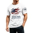 thumbnail image 5 of 250 Anniversary USA Shirt Mens American Flag T Shirt Crewneck Pullover Short Sleeve Patriotic Tops,M, 5 of 6
