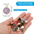 thumbnail image 2 of Encanto de letra Uxcell K, 60 piezas de colgantes de iniciales de alfabeto de doble cara, cuentas moradas, 2 of 6