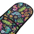 thumbnail image 2 of Dailycode Double Sided Oven Mitt with Loop Heat Resistant Kitchen Long Potholders 7" x 35" Lizard and Leaf, 2 of 6