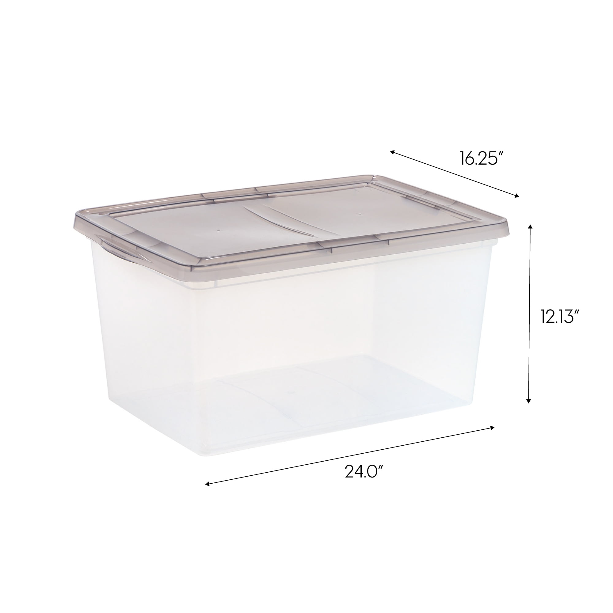 IRIS 58 Qt. Plastic Storage Bins with Lids, Stackable Storage Containers, Totes, 5 Pack