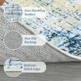 thumbnail image 4 of GlowSol 5'x7' Washable Rug Soft Non-Slip Low Pile Abstract Rug Foldable Stain Resistant Rugs for Dorm Playroom, Blue Yellow, 4 of 6