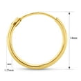 thumbnail image 6 of SuperJeweler 14MM Endless Hoop Earrings in 14 Karat Yellow Gold Over Sterling Silver for Women, 6 of 6