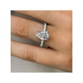 thumbnail image 2 of 4CT Teardrop Pear Shape Solitaire AAA CZ Engagement Ring 2MM Band Cubic Zirconia, 2 of 3