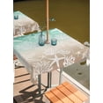 thumbnail image 2 of Outdoor Tablecloth with Umbrella Hole for Patio/Picnic/Party/Camping, Green Ombre Coastal Waterproof Table Cloth Square Cover Washable, Sea Nautical Summer Beach Starfish Coral (60"x 60"), 2 of 8