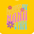 thumbnail image 4 of Inktastic Nana and Papa Love Me Retro Flowers Girls Baby Bib, 4 of 4