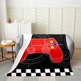 thumbnail image 2 of Erosebridal Cartoon Gamepad Throw Blanket for Couch, Gaming Game Plush Blanket, Checkered Flag Decor, 2 of 7