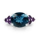 thumbnail image 3 of 6.60 Carat Genuine London Blue Topaz & Amethyst .925 Sterling Silver Ring QJ Model, 3 of 3
