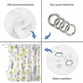 thumbnail image 3 of Polyester Fabric Yellow Spring Floral Shower Curtain, Flowers Botanical Elegant Pastoral Waterproof Bathtub Curtain Bathroom Decor Set with Hooks 66 x 72 Inches, 3 of 6