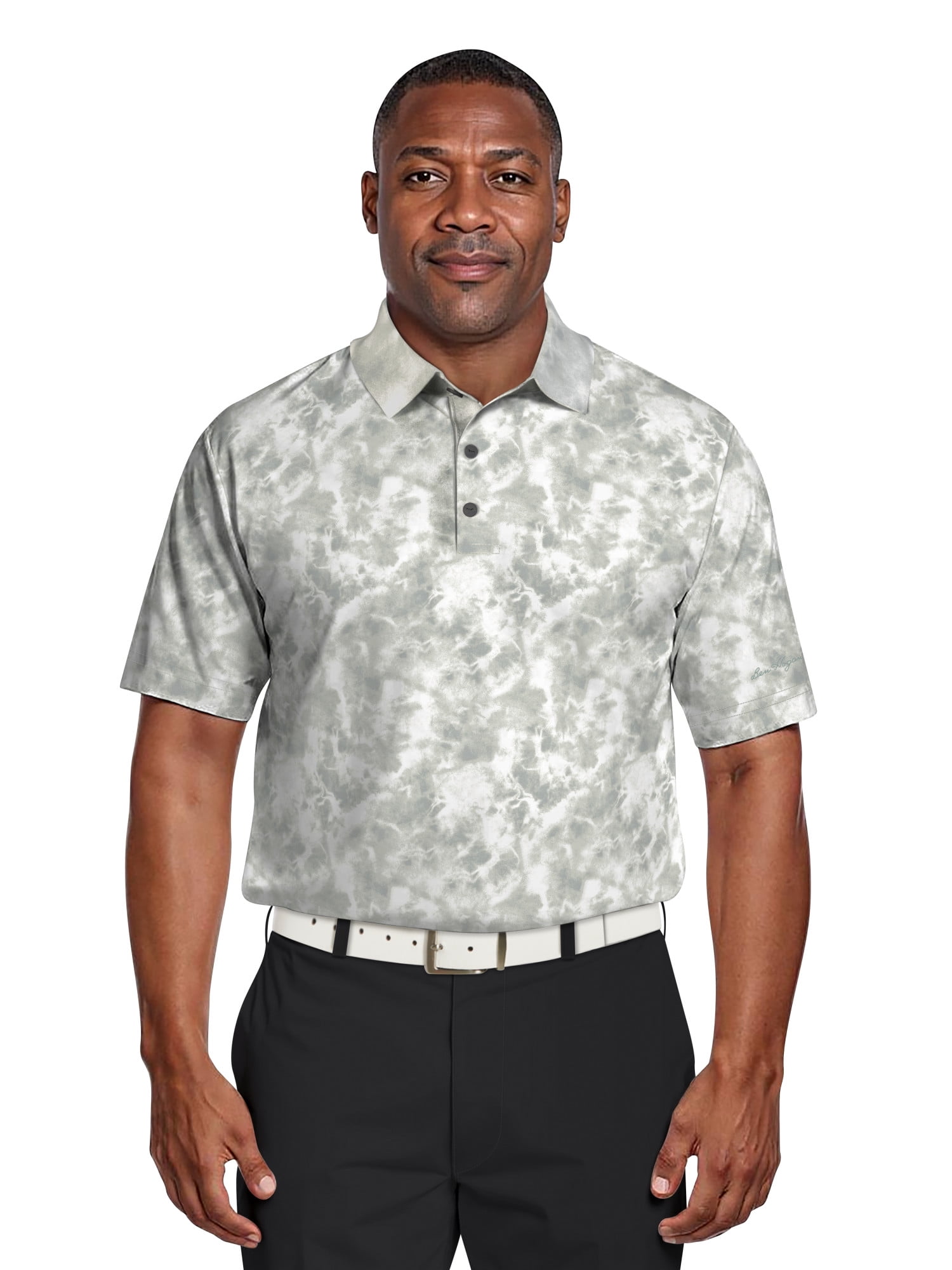 Ben Hogan Men's & Big Men's Performance Watercolor Camo Short Sleeve Golf Polo Shirt, Sizes S-5XL