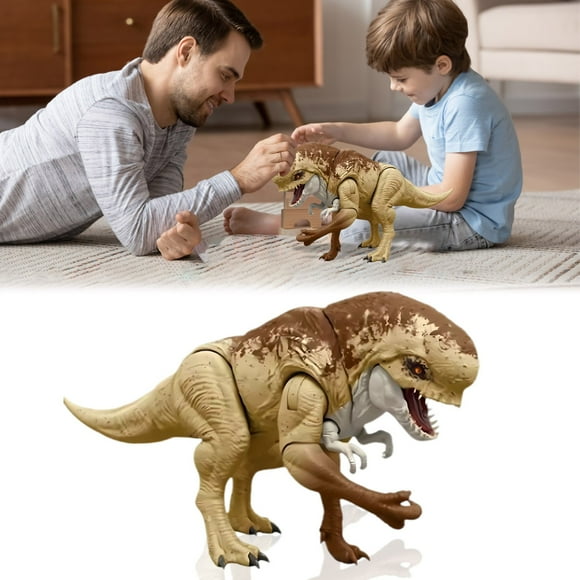 Mattel Jurassic World Rebirth Wild Dinosaur Toy with Tail-Controlled Chomp Multi-Direction Attack & Sound, Posable & Digital Play 1
