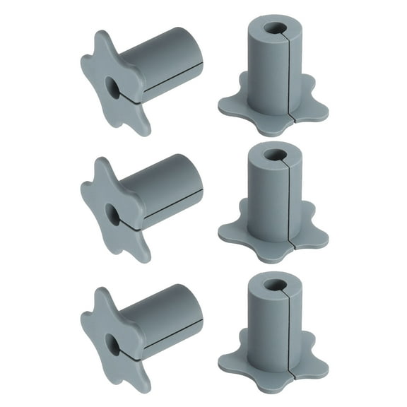 6Pcs Cable Grommet for 5/8 Inch Wall Hole, Silicone Cable Routing Kit Wall Cable Pass Through Accessories(Grey)