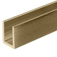 thumbnail image 3 of Brixwell SDCD38ABRS-CCP36-XCP5 Antique Brass 3/8" Fixed Panel Shower Door Deep U-Channel -  36" Stock Length - pack of 5, 3 of 3