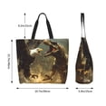 thumbnail image 5 of Sigee Dinosaur Bald Eagle for Large Capacity Shopping Bag with Inner Pocket, Women's Shoulder Bag Handbag, 5 of 8