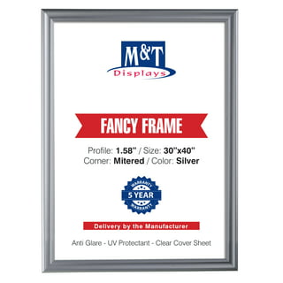 30x40 Frame with Mat - Brown 32x42 Frame Wood Made to Display Print or  Poster Measuring 30 x 40 Inches with White Photo Mat - Bed Bath & Beyond -  38576541