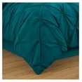thumbnail image 4 of Teal California King Comforter Set 7-Piece - Pintuck Pleated Bedding - Lightweight All-Season Bed Set with Decorative Pillows, 4 of 9