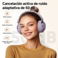 thumbnail image 2 of Audífonos De Diadema QCY H3PRO Bluetooth Inalámbricos 50dB Cancelación de Ruido Activa Violeta, 2 of 8