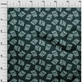 thumbnail image 3 of oneOone Cotton Flex Teal Blue Fabric Skull Diy Clothing Quilting Fabric Print Fabric By Yard 40 Inch Wide-aB, 3 of 5
