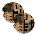 thumbnail image 1 of KuzmarK Sandstone Car Drink Coaster (set of 2) - Bass Composer Synthesizer, 1 of 2