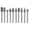 thumbnail image 1 of 1 Set 10pcs Grinding Head Rotary Files Steel Rotary Double-groove Files, 1 of 7