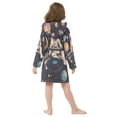 thumbnail image 7 of FORMRS Niños Bathrobe Unisex Hooded Robe Soft Plush Pajamas Sleepwear, Size 4-6T, Pink Record, 7 of 7