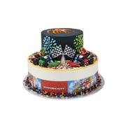 Super Mario- Rainbow Road Two Tier Cake