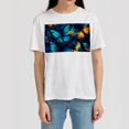 thumbnail image 4 of Butterfly Classic White 100% Cotton T-Shirt for Women | Soft and Comfortable Tee for Everyday Wear | Lightweight Summer Top | Short Sleeve Shirt | Casual Essential for Wardrobe, 4 of 5