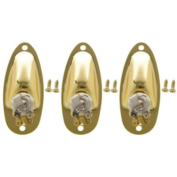 3Pcs Boat Output Input Jack Plate Sockets for Guitar Replacement Parts