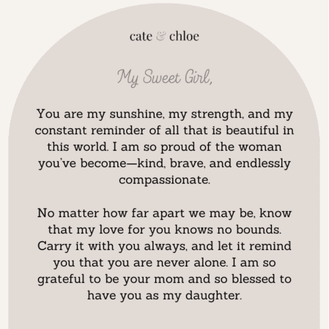 Cate & Chloe Yuenen 18k White Gold Plated Butterfly Necklace with Heartfelt Message Card, Gift for Daughter