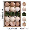 thumbnail image 3 of Christmas Tree Ornaments Velvet Balls, 15 Pack 2.4 Inch Shatterproof Neutral Hanging Ornaments for Christmas Xmas Decoration Indoor Holiday Decorations, 3 of 9