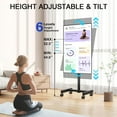 thumbnail image 3 of Meuble TV Mobile avec Roues pour Écrans LED et LCD de 13 à 50 Pouces, Support Inclinable et Rotatif Réglable, Chariot Roulant Réglable en Hauteur, 3 of 6