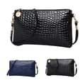 thumbnail image 2 of Women Crocodile Pattern Solid Color Zipper Crossbody Shoulder Bag Phone Holder, 2 of 8