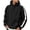 Black, variant on Fengqque Men's Contrast Side Stripe Hooded Sweatshirt Long Sleeve Pullover Hoodie Loose Fit Casual Athletic Outerwear with Drawstring & Kangaroo Pocket Wine XL