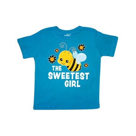 

Inktastic The Sweetest Girl with Bee and Honey Combs Gift Toddler Boy or Toddler Girl T-Shirt