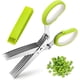 thumbnail image 1 of Tijeras para hierbas, tijeras de cocina con 5 hojas y fundas, quitahierbas multiusos, tijeras de cocina aptas para lavavajillas, tijeras de cocina para cortar hierbas y papel, 1 of 7