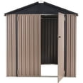 thumbnail image 7 of AECOJOY 6' x 6' Outdoor Storage Shed, Metal Shed with Lockable Doors, Utility and Tool Storage for Garden, Backyard, Patio, Outside use, 7 of 7