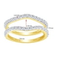 thumbnail image 2 of Round Shape White Cubic Zirconia 10k Yellow Gold Enhancer Guard Ring Size - 12, 2 of 3