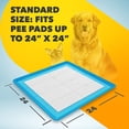 thumbnail image 3 of Skywin Dog Puppy Pad Holder Tray - No Spill Pee Pad Holder for Dogs - Pee Pad Holder Works with Most Training Pads, Easy to Clean and Store (Dark Blue), 3 of 8