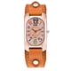 thumbnail image 1 of Qarigey Reloj de de cuarzo para mujer con correa de cuero clásica y elegante Reloj de para mujer Relojes naranja, 1 of 6