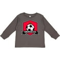 thumbnail image 3 of Inktastic Soccer Morocco Flag Banner Boys or Girls Long Sleeve Toddler T-Shirt, 3 of 5