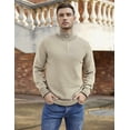 thumbnail image 5 of COOFANDY Men's Half Zip Knitted Sweater Long Sleeve Fall Fashion Pullover Sweaters, 5 of 10