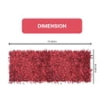 thumbnail image 3 of Home Weavers Leather Shaggy Collection Living Room Rug, Machine Washable Area Rugs, Rug For Living Room, Non Slip Accent Rugs, Soft Foldable Indoor Floor rug, Easy To Clean, 2' x 6', Red, 3 of 3