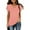 Pinks, variant on Petal Sleeve T-Shirts for Women Summer Dressy Casual Crossover Strappy Loose Tops Fashion V-Neck Blouse,Orange,L