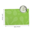 thumbnail image 2 of DouZhe Polyester Placemats Set of 4, Cartoon FashionTennis Sports Pattern Heat Resistant Place Mats for Dining Table, 12" x 18", 2 of 7