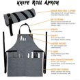 thumbnail image 4 of Under NY Sky Knife-Roll Canvas Apron, 4 of 6