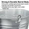 thumbnail image 6 of Large Galvanized Metal Bucket with Wood Handle - 12in Rustproof Ice Pail for Party Home Decor BBQ Beer Wine Plants & Storage (4Gal/15L), 6 of 7