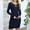 Blue, variant on Womens Square Neck Ribbed Bodycon Tight Dress Long Sleeve Cutout Keyhole Neck Ribbed Knit Party Mini Dress