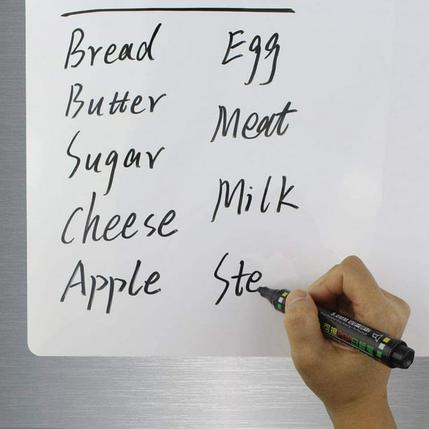 Grand tableau blanc magnétique effaçable à sec en 7 jours, planificateur  hebdomadaire et organisateur de liste d'épicerie pour réfrigérateur de  cuisine avec 8 stylos